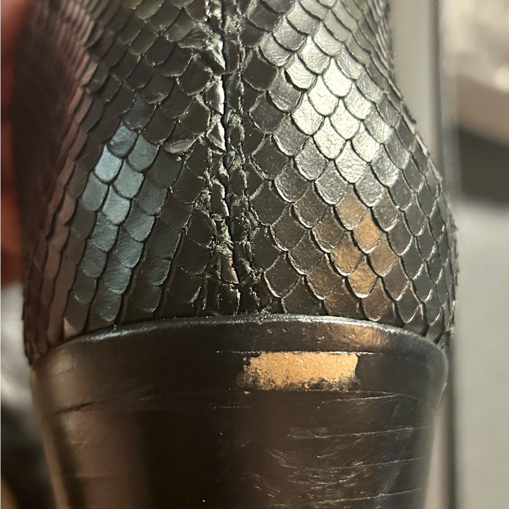 Dolce Vita Black Textured Heeled Boots - Picture 6 of 10